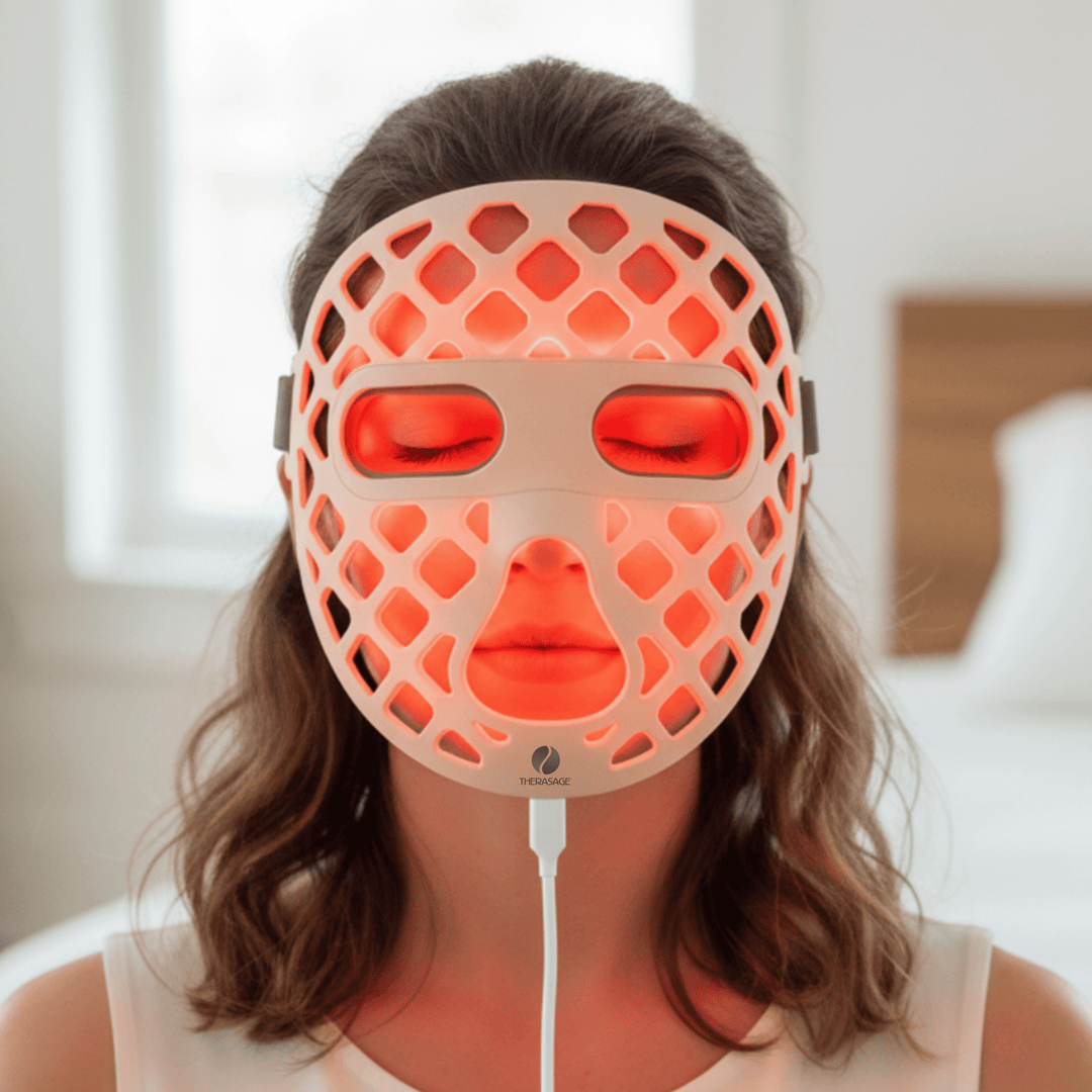 TheraGlow Mask2Go+™ LED Light Therapy Face Mask - My Luxury Home Spa