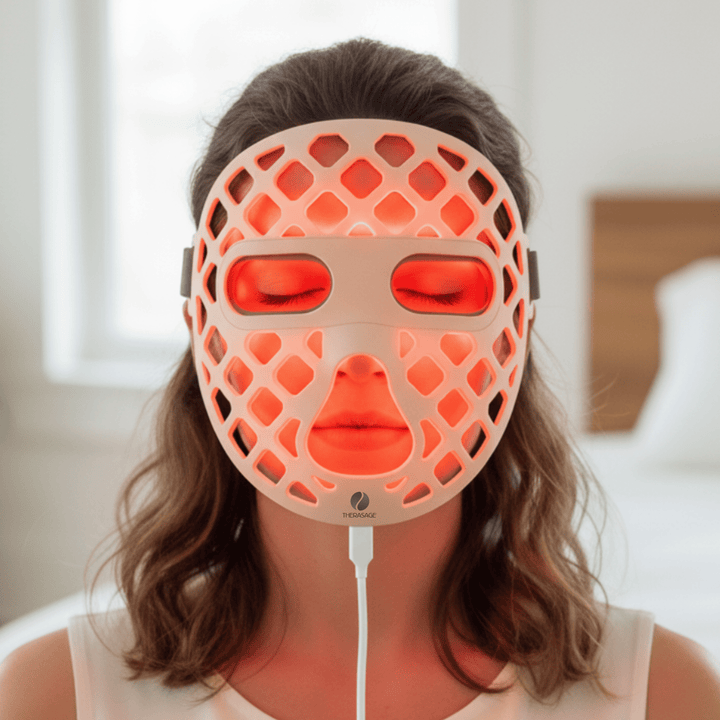 TheraGlow Mask2Go+™ LED Light Therapy Face Mask - My Luxury Home Spa