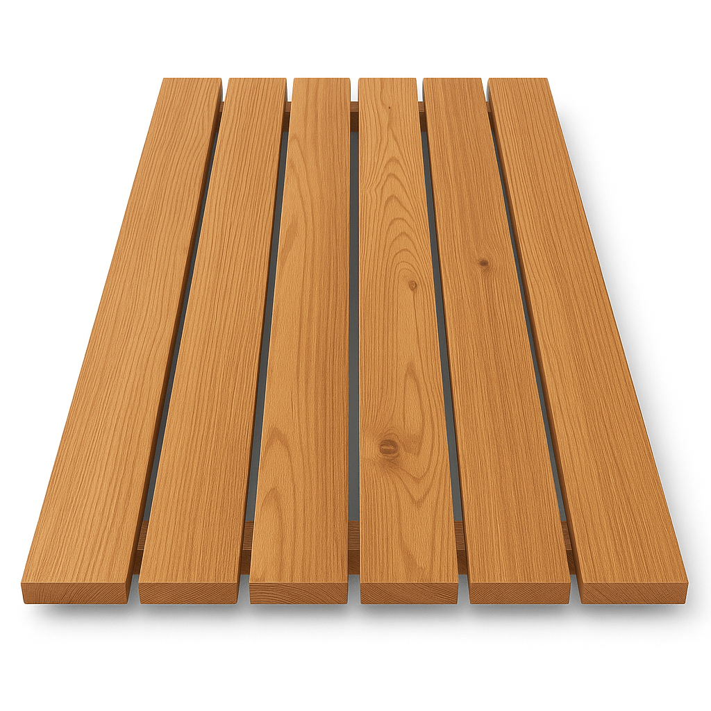 Thermo spruce sauna floor kit with durable wood slats for stylish sauna flooring