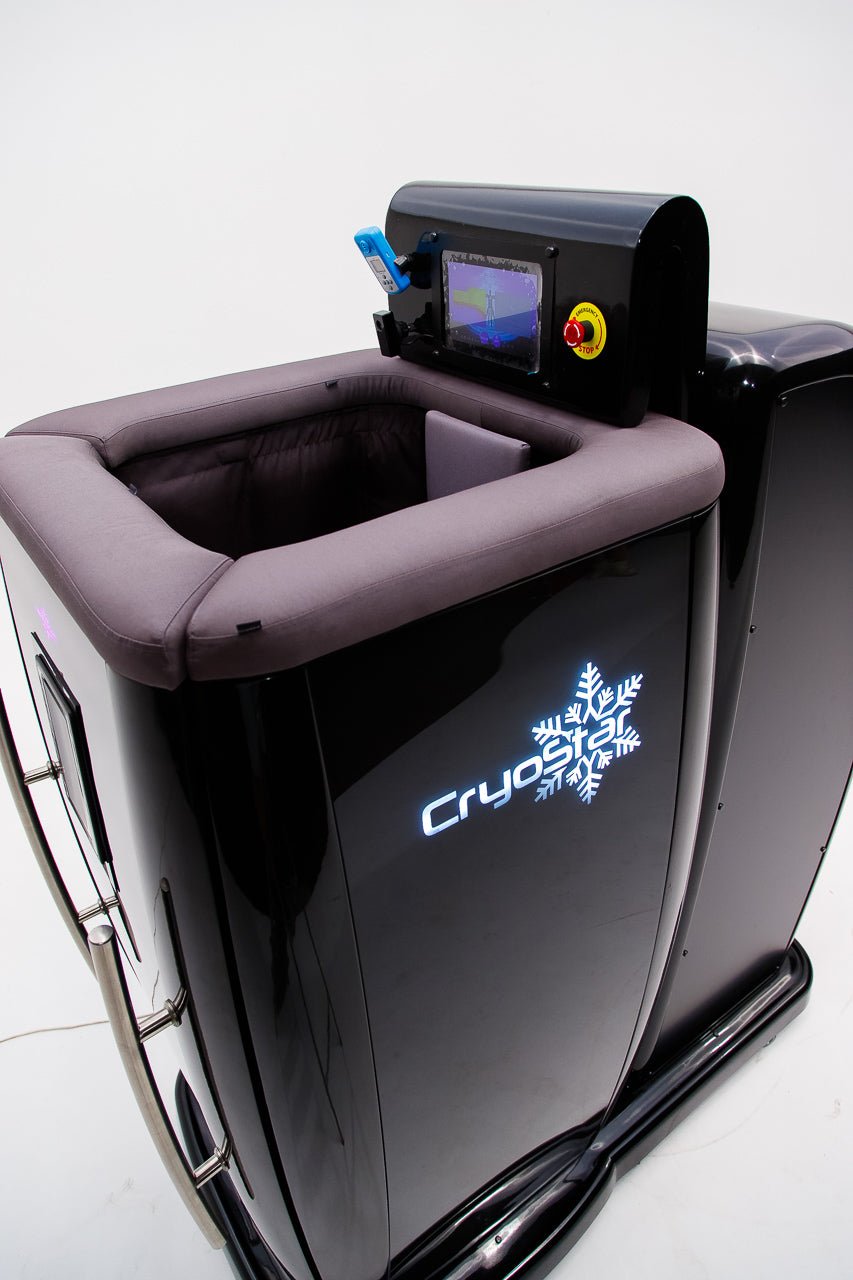 Vacuactivus cryotherapy chamber designed for cold therapy sessions with user-friendly display and controls