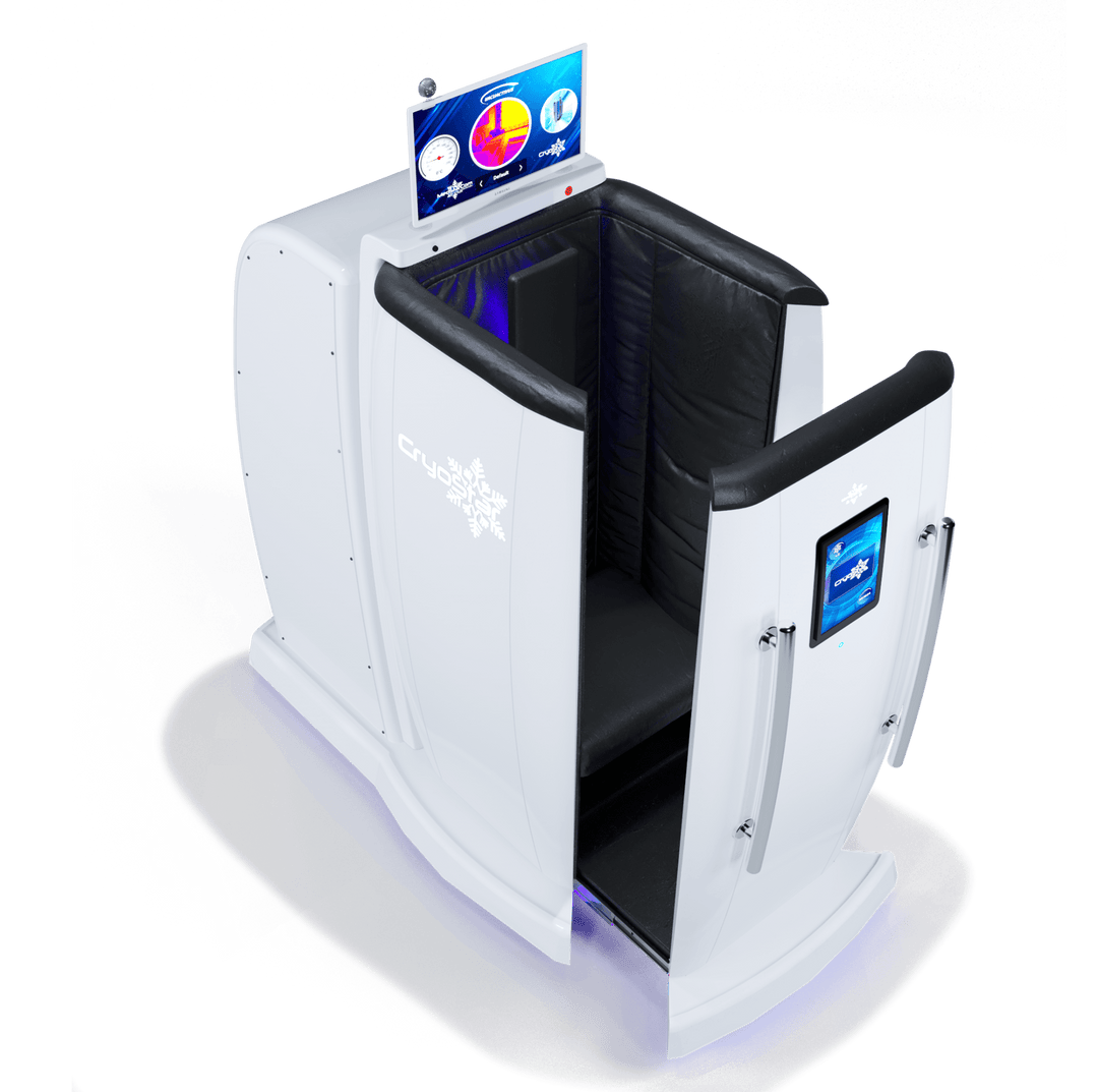 Vacuactivus cryotherapy chamber featuring sleek design and user-friendly interface for effective treatment