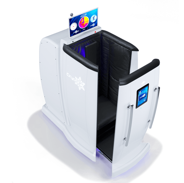 Vacuactivus cryotherapy chamber featuring sleek design and user-friendly interface for effective treatment