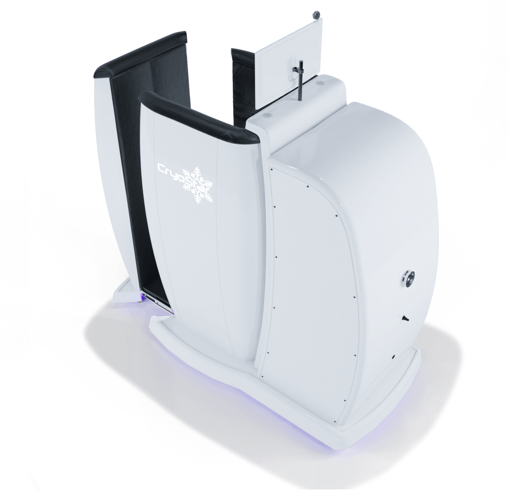 Corner view Vacuactivus CryoStar Cryosauna Cryotherapy Chamber - My Luxury Home Spa