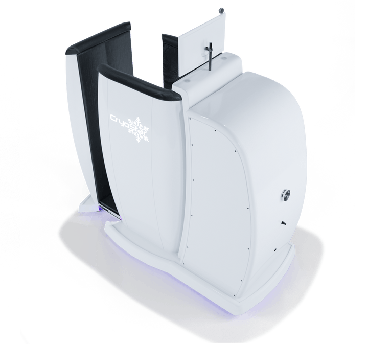 Corner view Vacuactivus CryoStar Cryosauna Cryotherapy Chamber - My Luxury Home Spa