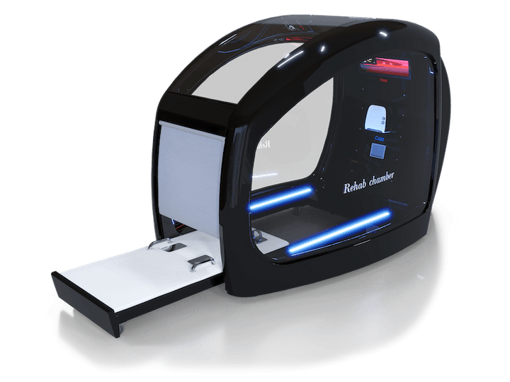 Vacuactivus HotCRYO Chamber for home featuring sleek design and advanced cryotherapy technology for wellness