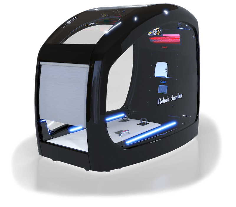 Vacuactivus HotCRYO Chamber for home featuring a sleek design and intuitive user interface for effective cryotherapy