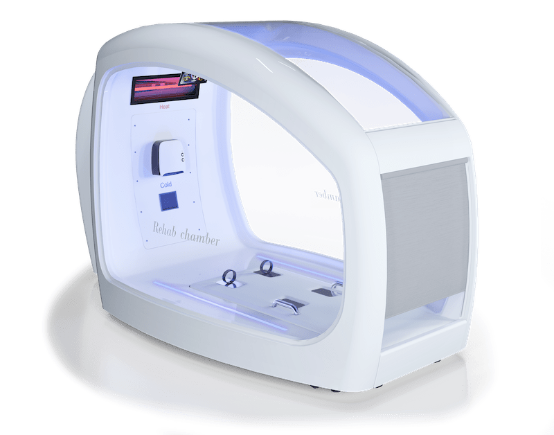 Vacuactivus HotCRYO Chamber for home with modern design and user-friendly interface for cryotherapy.