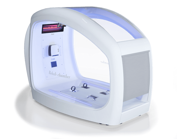 Vacuactivus HotCRYO Chamber for home with modern design and user-friendly interface for cryotherapy.