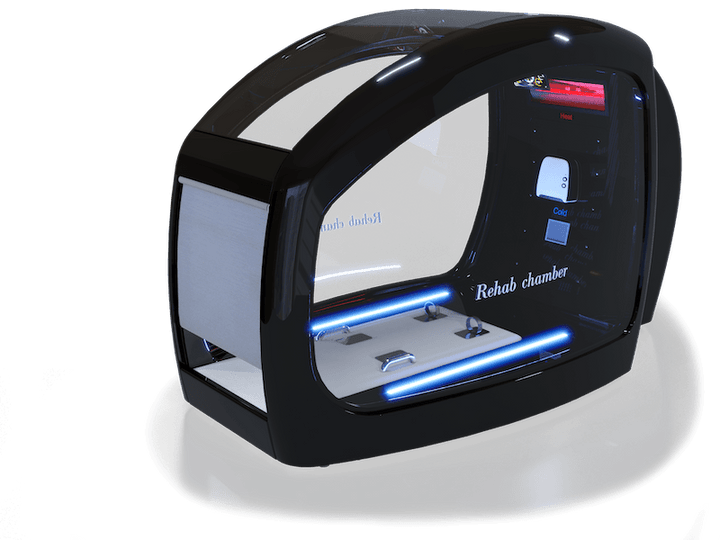 Vacuactivus HotCRYO Chamber for home with a sleek design for convenient cryotherapy sessions