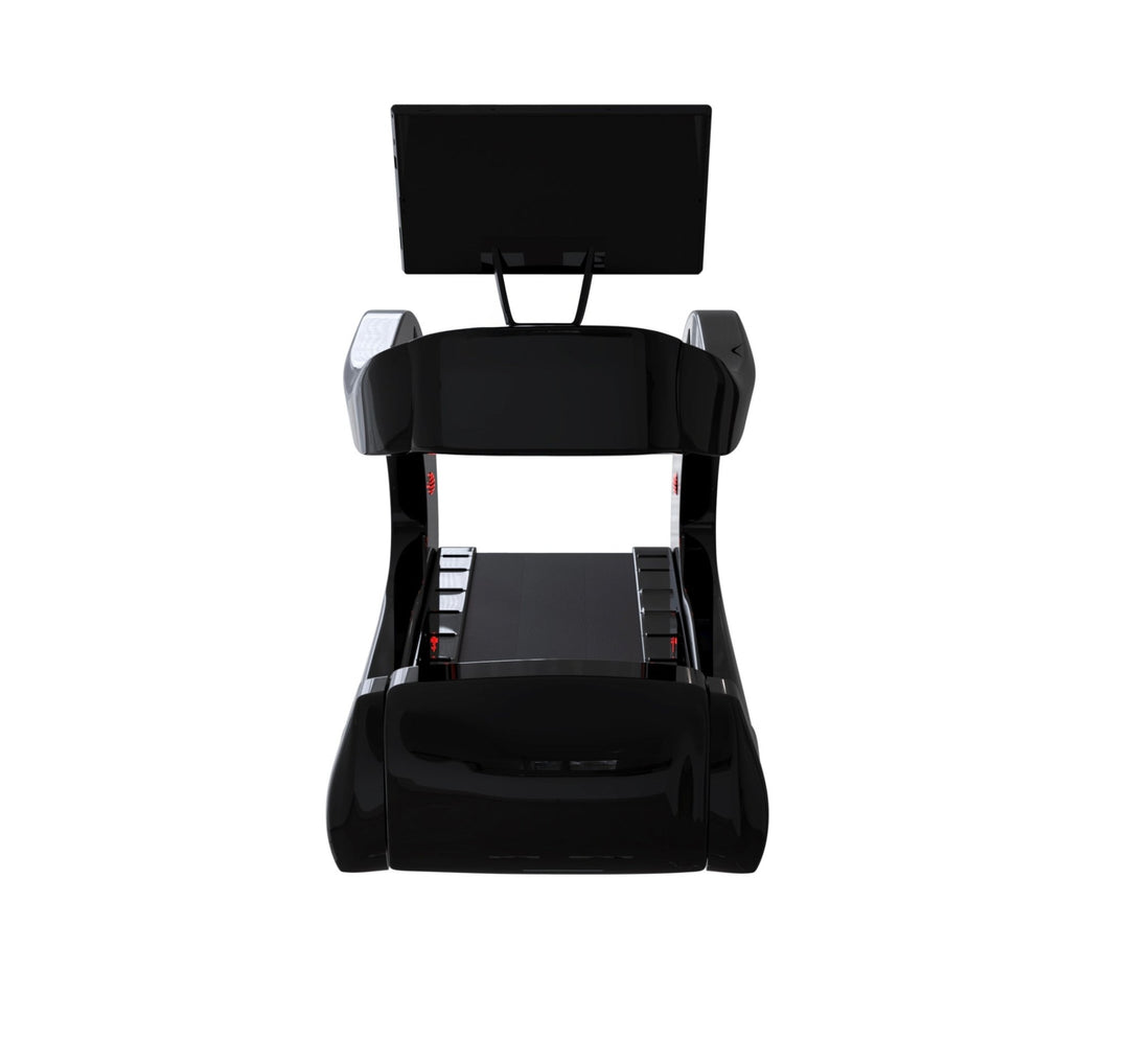 Vacuactivus InfraRunick treadmill with large display and sleek black design for effective cryotherapy workouts