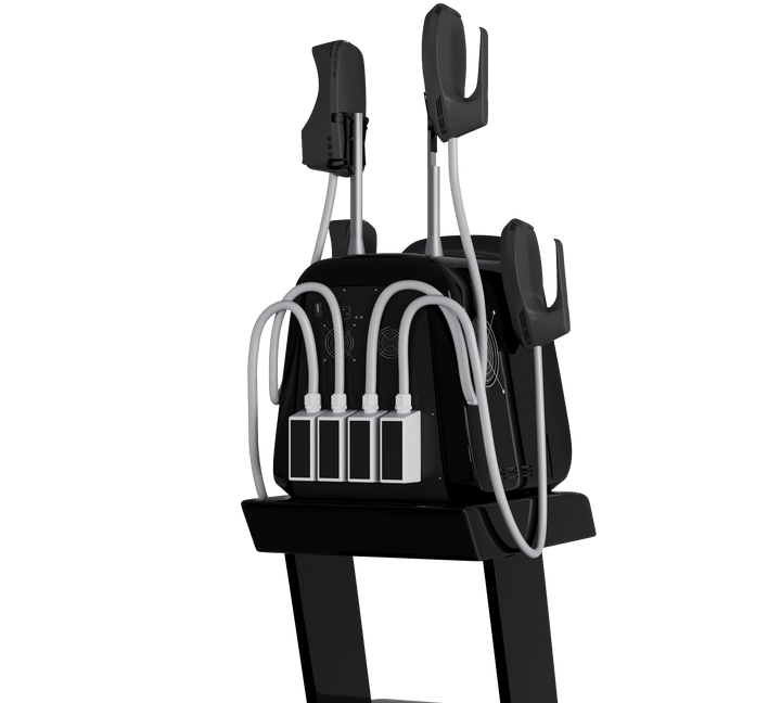 Vacuactivus Silhouette Shaper machine showing sleek design with multiple connectors for enhanced wellness treatments