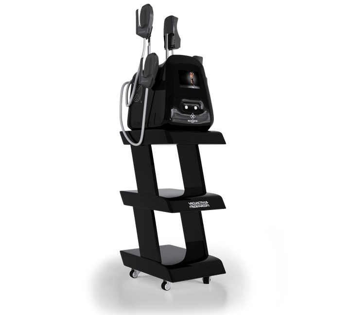 Vacuactivus Silhouette Shaper machine on a mobile cart for advanced wellness technology applications