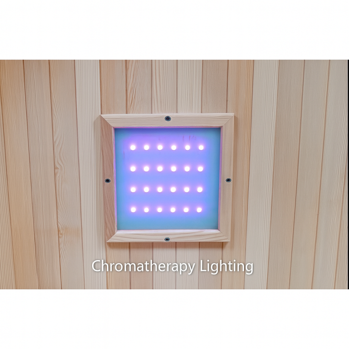 SunRay 3-person infrared sauna chromatherapy lighting panel with purple LED lights