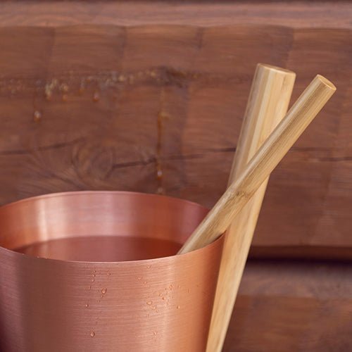 Rento Copper Drinking Cup with Bamboo Straws for Eco-Friendly Hydration