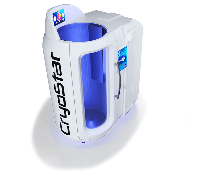 Vacuactivus Cryostar Electric Cryotherapy Chamber for Home Spa with Blue Illuminated Interior