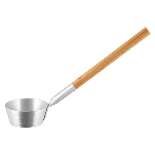 Rento Aluminum Scoop with Bamboo Handle for Easy Serving and Measuring in the Kitchen