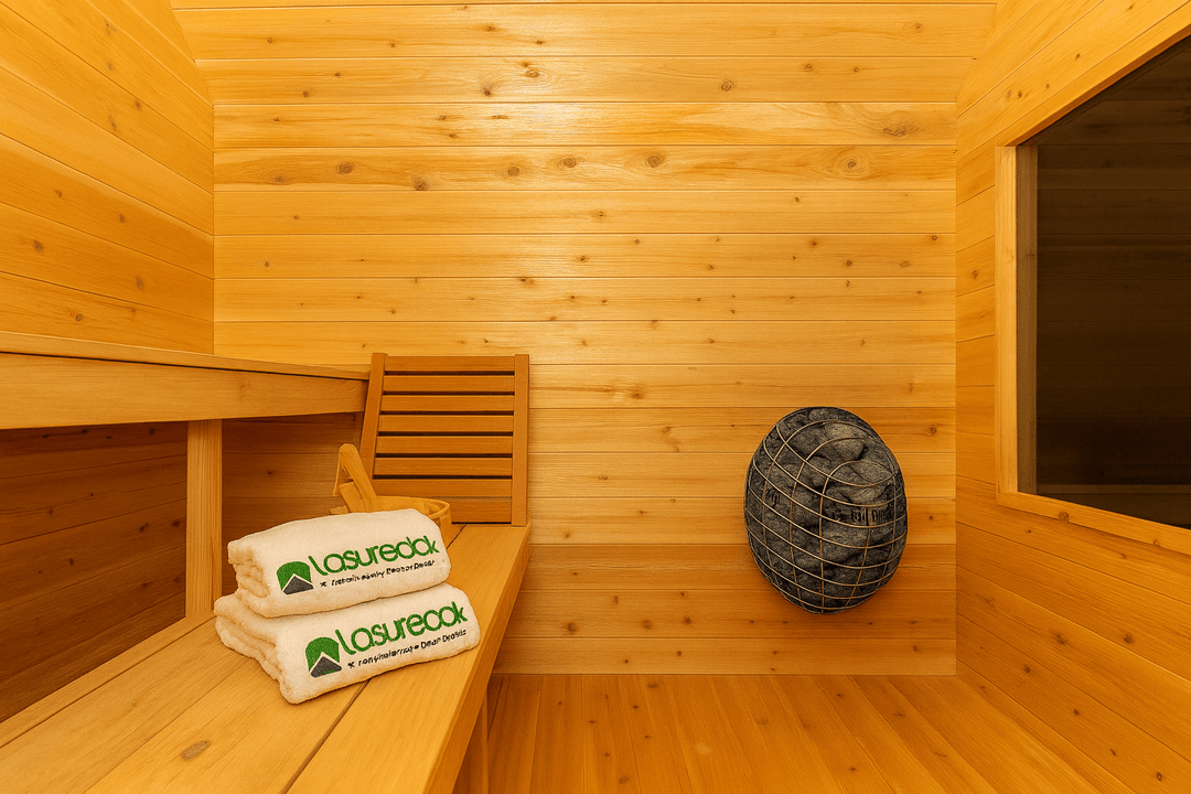Leisurecraft Canadian Timber Georgian Cabin Sauna with Porch - My Luxury Home Spa