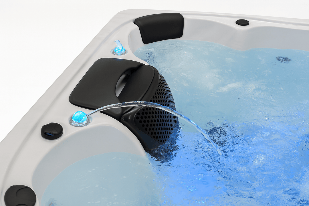 Luxury Spa Victoria Elite Series spa with water feature and illuminated jets for a relaxing experience