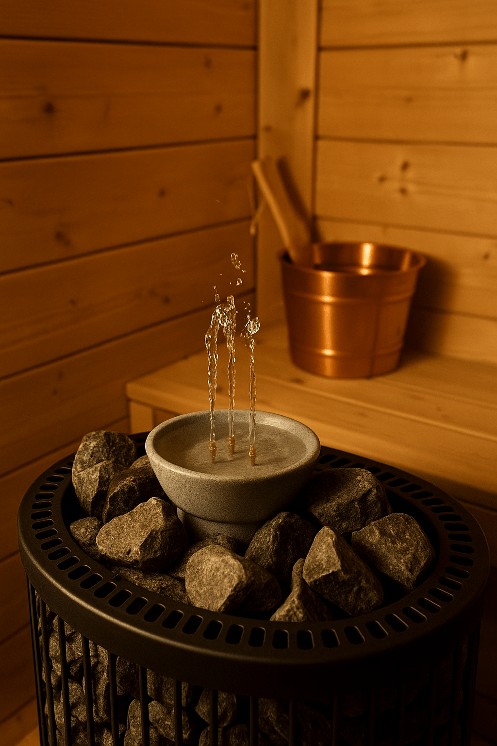 Hukka Saunamaestro Sauna Fountain and Essence Diffuser - My Luxury Home Spa